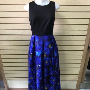 Sangria Floral Evening Gown